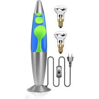 Rocket Lava Lamp - CELLUSTOP - Magma Lamp - 34 cm - 2 R39 Bulbs - Green žalia