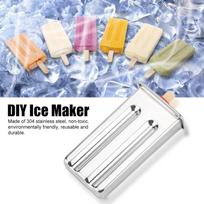 2pcs set Stainless Steel Stainless Steel Popsicle Mold Round Head DIY Ice Cream Maker  DIY Ice Maker Flat Head