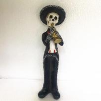 Halloween Resin Ornaments: Ghost & Skeleton Figurines for Day of the Dead Parties dramblio kaulas