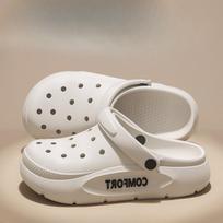 Outerwear Thick-soled Beach Flip-flops and Anti-slip Shoes Fits 35-36 balta