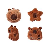4Pcs Cartoon Capybara Plush Toy Fridge Magnets Animal Dolls Creative Refrigerator Magnetic Sticker Kitchen Decoration 1