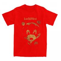 Hiphop Kanye West College Dropout Bear T Shirts Apparel Men Women Cotton Hip Hop Rapper T-shirt Short Sleeve Graphic Printing S