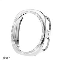 Bling Case for Samsung Galaxy Watch 8 Diamond Bumper With Hollow PC Protective Cover for Samsung Galaxy Watch 8 40mm 44mm Watch 8 40mm sidabras