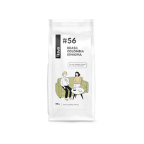 Skrudintos kavos pupelės KAVA96 Nr.56, MIX (Brasil NY2 Moggiana, Ethiopie Yirgacheffe, Colombia Supremo)