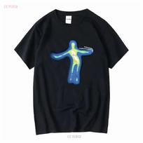 Aelfric Eden Distorted PortraiT T Shirt Mens Medium Large XL Baggy Oversized 24x31 Vintage Washed Stretched Slightly Soft S