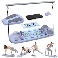 5 in 1 Pilates Reformer Machine, for Home Foldable Abdominal Board with Automatic Rebounding Pilates Abdominal Wheel