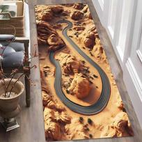 Visual 3D Racing Track Airplane Runway Design Carpet Children's Play Mat Nursery Bedroom Decoration Home Carpet 40X120CM