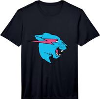 Mr Beast Juodojo Panteros Galvos Sportiniai Marškinėliai S įvairiaspalvis