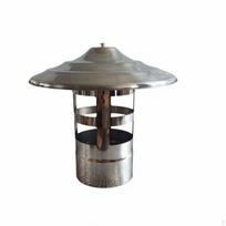 Chimney Weather Hood Rainproof Stainless Steel Flue Cap Windproof Topper for 6cm