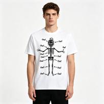 Funny Chronic Pain Mom Skeleton Ow Meme Mothers Day Humor T-shirt For Men Women 100% Cotton T Shirts Short Sleeve Tops 0427-1 S įvairiaspalvis