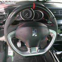 Blizgantis kvietinis Rankomis siūtas natūralios odos vairo dangtelis, skirtas Citroen style 1