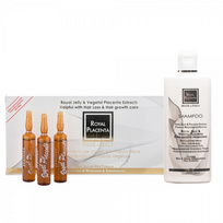 COSMOFARMA, serumo ir šampūno rinkinys nuo plaukų slinkimo ROYAL PLACENTA , 250-120  ml