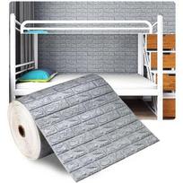 70cmx1/5/10m 3D tapetai Dekoracija Lipnūs Antikiniai Putplasčio plytų tapetai Svetainė Miegamasis Vandeniui atsparūs 3D sienos lipdukai 70cmX1m gray