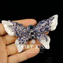 Bionic Butterfly Brooch Inlaid with Colored Diamonds, Copper Wax Inlaid with Zircon, Exquisite Luxury Atmosphere, Classical Aesthetic Brooch, Women