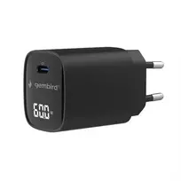 Gembird TA-UC-1C-PD60LCD-01-BK 60W USB Type-C fast charger, LCD, black | Gembird