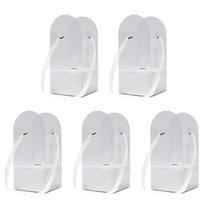 Good-Gift Bag PVC Multifunctional Transparent Tote Bag 5Pcs Suitable For Wedding, Birthday Party, Thanksgiving Day Valentine' S