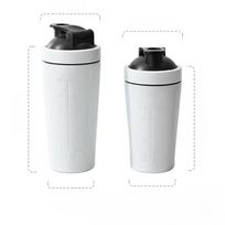 Aukščiausios kokybės 500/750 ml nerūdijančio plieno baltymų miltelių plaktuvas su skale, nepralaidus vandens buteliukas sporto salės, fitneso, sporto reikmėms, Whey kokteilių puodelis 500ML