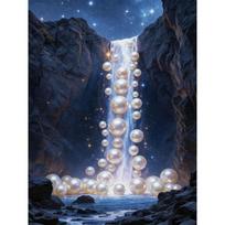 DIY Pearl Falls Pearl Diamond Art Painting Kits for Adults and Beginners,fine View Sparkling Painting Craft Home Wall Decor Handmade Gift 30x40cm gray