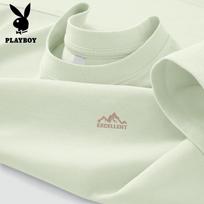 Playboy Men's 2026 Summer Pure Cotton Short Sleeve T-Shirt L