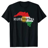 Juokingas Kurdistano žemėlapio vėliavos Kurdistan Grafiniai marškinėliai Vyriški Moteriški Mados Laisvalaikio marškinėliai 100% Medvilnė Laisvi Per dydį marškinėliai Vasara... S įvairiaspalvis