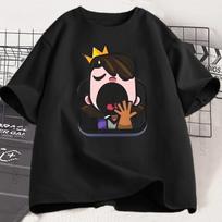Clash Royale Princess Yawn T Shirt Men Women Causal Short Sleeve Funny T-shirt Men's Clothing Pure Cotton Streetwear Man Tops S įvairiaspalvis