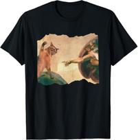 Funny Cat Swatting God's Hand Parody Cat The Divine Swipe T-Shirt S įvairiaspalvis