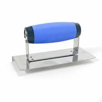 Nerūdijančio plieno kampinis glaistyklis Statybinis cemento kraštų lyginimo įrankis Ergonomiška rankena Vidiniams ir išoriniams kampams 152-75-83mm Curved blue