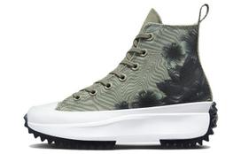 Converse Run Star Hike Platform Casual Abrasion Resistant High top Canvas Shoes Unisex Green A00833C 46.5