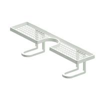 Plastikinis vonios kambario laikymo stovas Be gręžimo Vonios kriauklės lentyna Maišytuvo laikymo lentyna Praustuvas balta