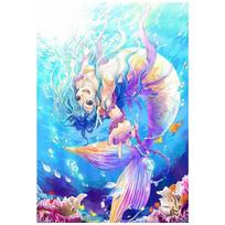 Deimantinis paveikslas Anime Mermaid Diy 5D Deimantinis siuvinėjimas kryželiu 20X30CM