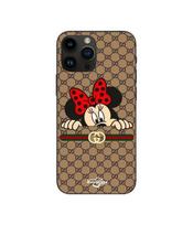Telefono dėklas - Gucci - Iphone 12 Pro - Minkštas - Silikoninis - Minnie juoda