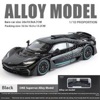 1/18 Benz AMG ONE Super Sports Vehicle Alloy Dieacst Model Car Sound & Light Classic Hobby Collectibles Birthday Gifts juoda