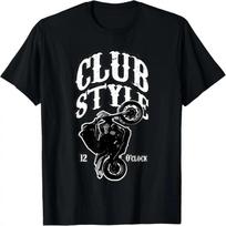 Wheelie Motorcycle Rider Stunt Rider Clubstyle Motorcycle T-Shirt S juoda