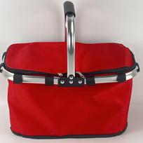 Foldable Insulated Picnic Basket with Ice Pack for Outdoor Use - Portable for Bento, Fast Food, or Takeout 42*28*39 cm mėlyna