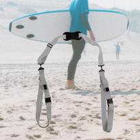 Reguliuojamas irklentės laikiklis longboard'ui ir banglentei mėlyna