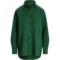 Polo Ralph Lauren Solid Color Pony Embroidered Twill Cotton Shirt Large Size Women shirts Northwest-Pine-Green WMPOSHTNDN20263-301 S