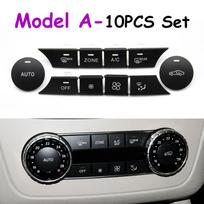 Car Dashboard Air Conditioner AC Volume Heater Temperature Climate Control Switch Buttons For Benz C GLK Class C204 X204 Model A 10pcs set