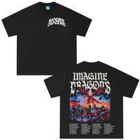 Imagine Dragons Band Loom World Tour 2025 T Shirt Men Women Clothing Hip Hop Rock Punk T-shirt Casual Cotton Oversized T-shirts S juoda