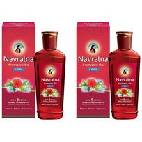 Navratna Cool Massage Oil For Rejuvenation Relaxing Herbal Body Liquid Hair Care Solution For Stress Relief 500 ml x Pack Of 2