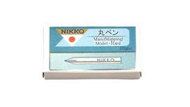 Tachikawa Nikko Maru Pen Nibs 10-Pack N659-10, Japanese Round Dip Pen Tips for Manga, Illustration and Calligraphy juoda