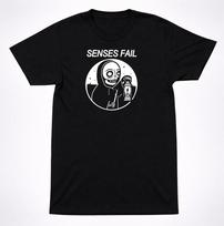 Senses Fail Skeleton Lantern Black T-Shirt Emo Post Hardcore Band Graphic Tee S įvairiaspalvis