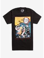 Demon Slayer: Kimetsu No Yaiba Group Poster T-Shirt, XL S