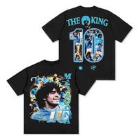 Diego Maradona Cotton Men's Football Tshirt Napoli Jersey 1989 Champion Commemorative Shirt Summer Unisex Short Sleeve Shirt S įvairiaspalvis