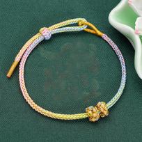 New 3 Colors Handmade Chinese Style Adjustable Rope Bracelet For Women Fashion Casual Accessory Lucky String Friendship Braslet