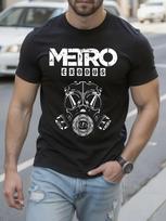 Metro Exodus Gas Mask Graphic Tshirt - 100% Cotton S įvairiaspalvis