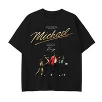 MJ Michael Jackson Biografinis Filmas Auksinis Grafinis Marškinėlis Vyrams Moterims Vasariniai Medvilniniai Y2K Drabužiai Laisvalaikio Mada Trumpomis Rankovėmis Viršutiniai Drabužiai S įvairiaspalvis