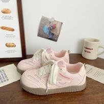 Dexun double mesh shoes ugly cute spring and autumn niche breathable sports Forrest Gump 35【foot length 22.5cm】 rožinė