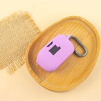 Shockproof Silicone Earphone Cover For JBL Vibe Buds Case Solid Color Headphone Accessories violetinė