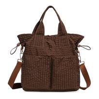 Plaid Shoulder Bag Women's Commuter Large Capacity School Bag ruda