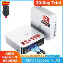 GEEKOM AI A8 Max Mini PC AMD Ryzen 9 8945HS, 32GB DDR5 1TB SSD, Dual LAN 2.5, Windows 11 Pro | 8 USB Ports | Quad Display 8K